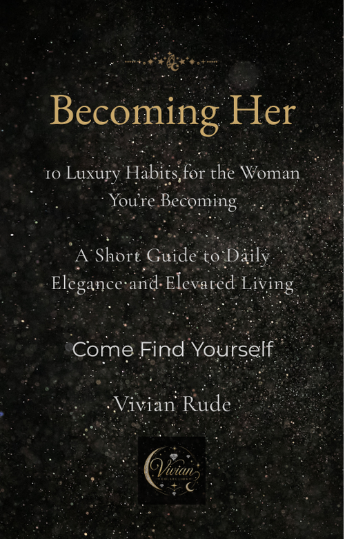 Book cover of 'Becoming Her' by Vivian Rude on a dark background