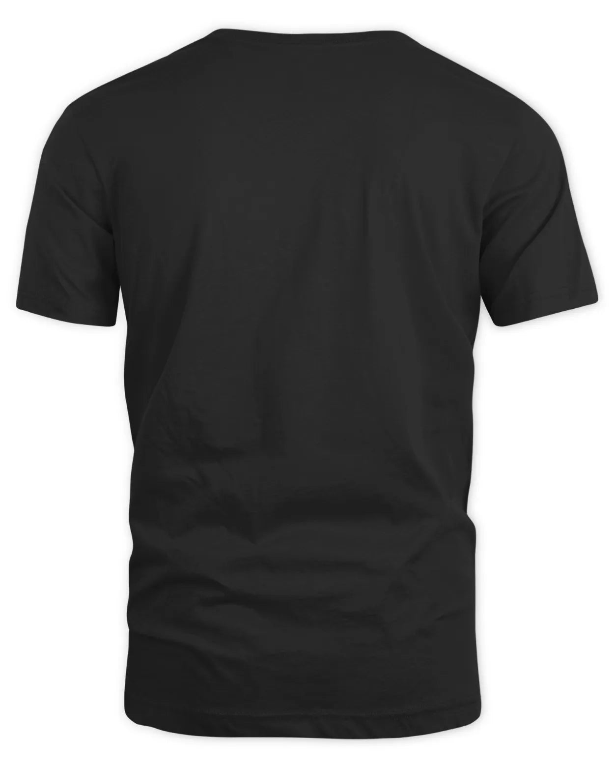 Navy blue t-shirt on a white background